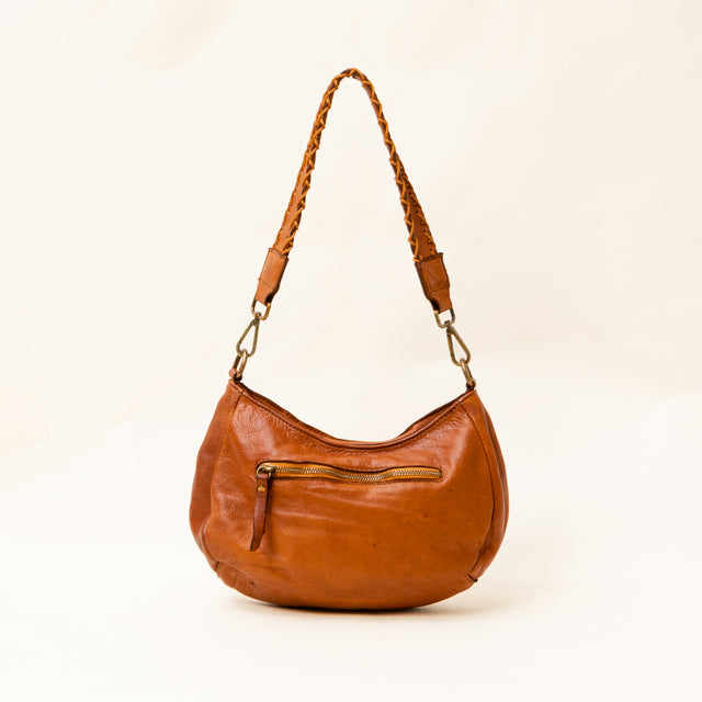Zeroassoluto - Borsa a spalla con borchie - cuoio