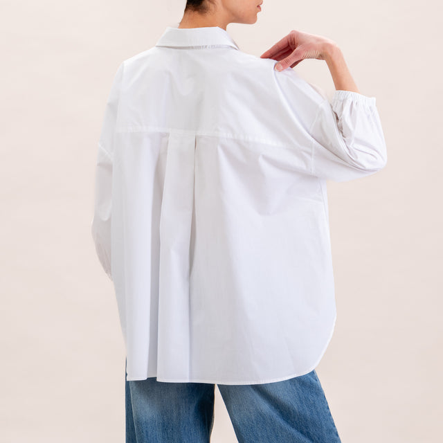 Zeroassoluto-Camicia manica 3/4 con elastico - bianco