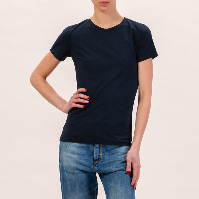 Zeroassoluto-T-shirt slimfit mezza manica - blu