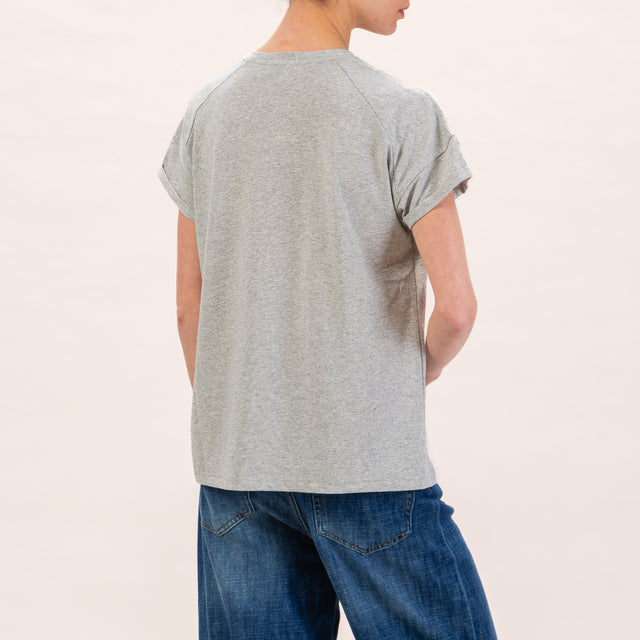 Zeroassoluto-T-shirt regular fit - grigio melange