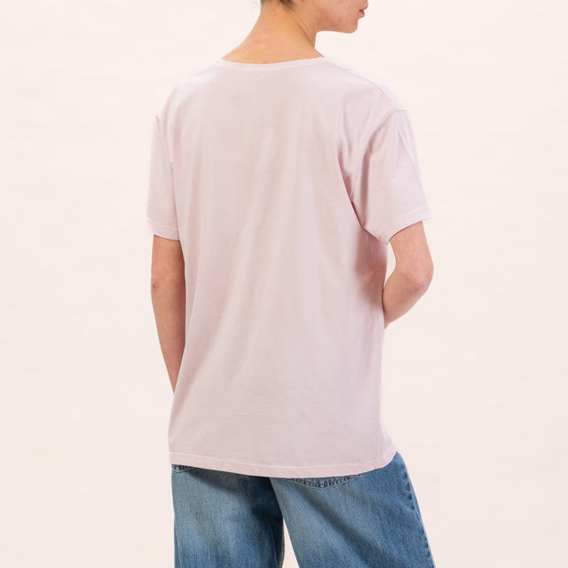 Zeroassoluto-T-shirt scatola comfort fit - rosa