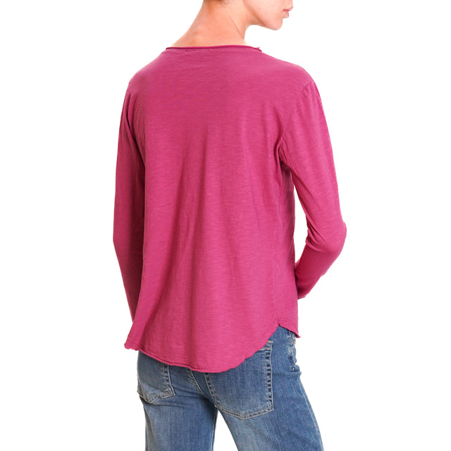 Zeroassoluto-T-shirt girocollo 100% cotone - malva