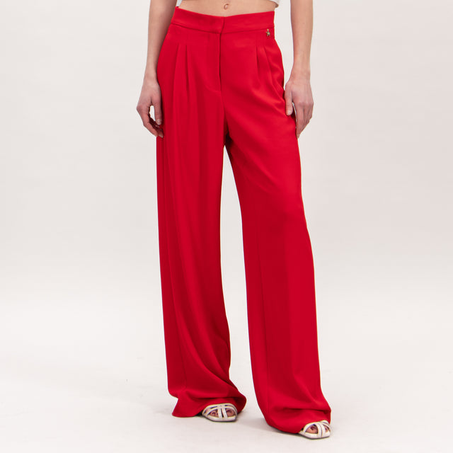 Souvenir-Pantalone crêpe - rosso