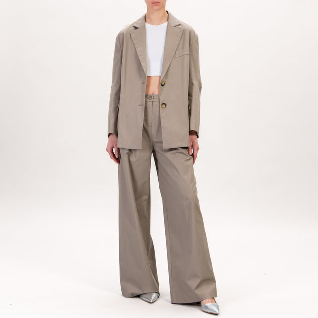 Tensione in-Giacca oversize in cotone - taupe