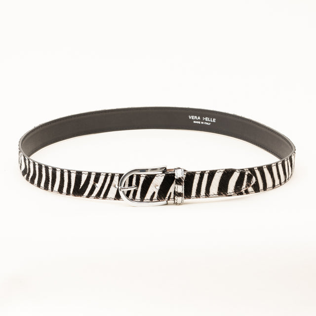 Zeroassoluto - Zebra pony belt - cream/black