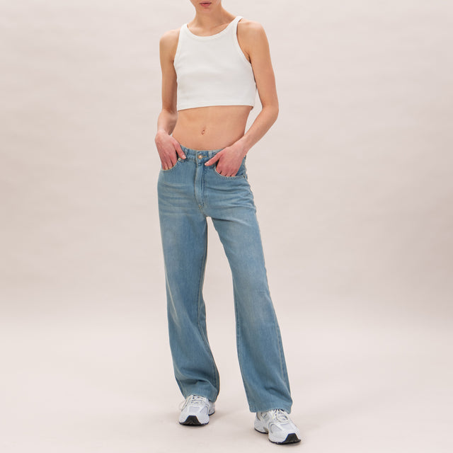 Zeroassoluto- Jeans BERRY lightweight gamba dritta vita media - denim chiaro