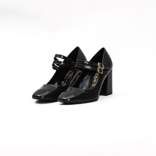 Divine follie-Naplak pumps with wide heel - black