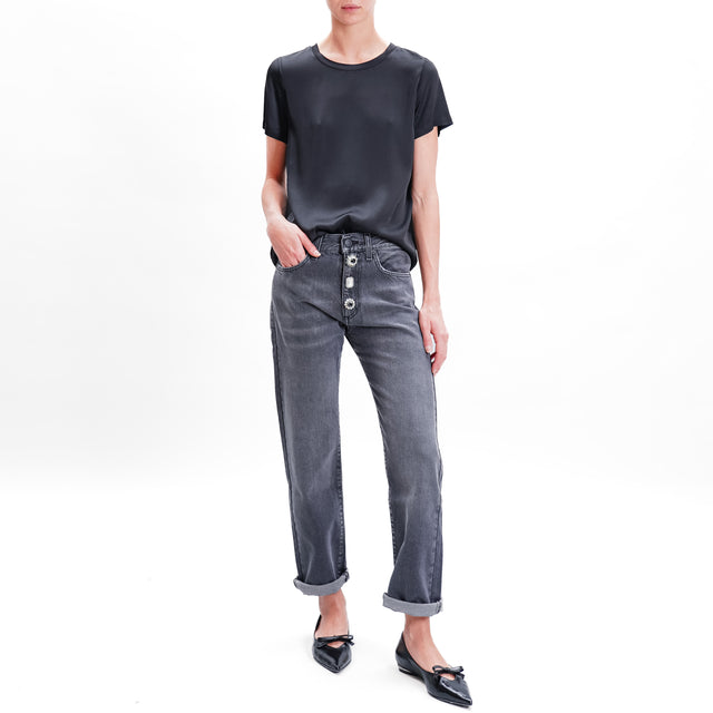 Vicolo-Jeans ZOE jewel buttons - grey