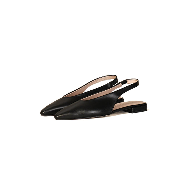 Divine Follie-Slingback a punta - nero