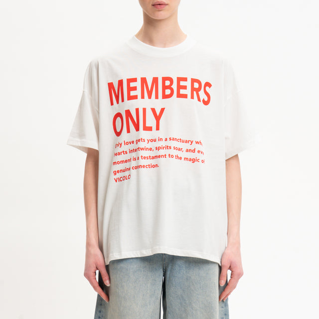 Vicolo-T-shirt "MEMBERS ONLY" - bianco