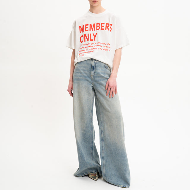Vicolo-T-shirt "MEMBERS ONLY" - bianco