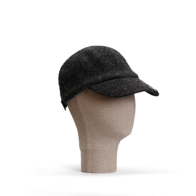 Zeroassoluto-Cappello con visiera 100% lana - antracite