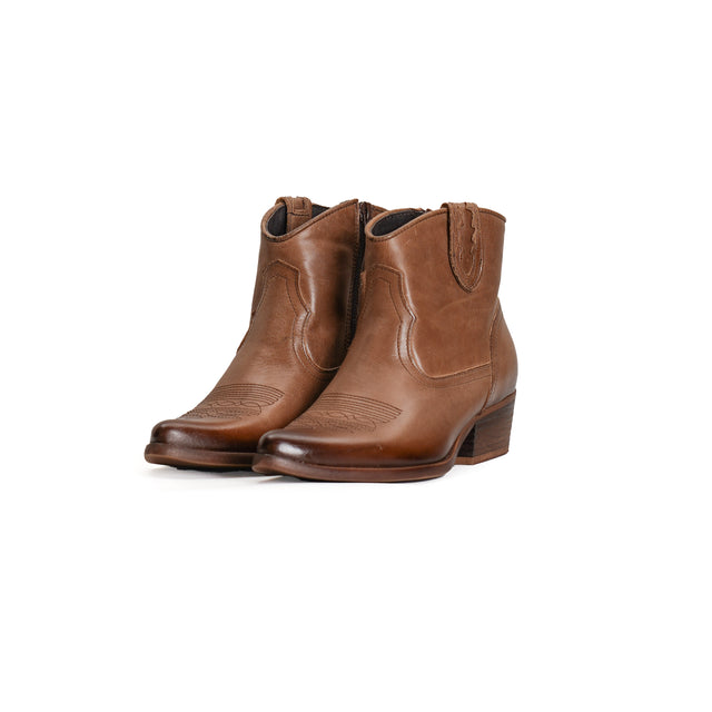 Felmini-Low Leather Texan - Brownie