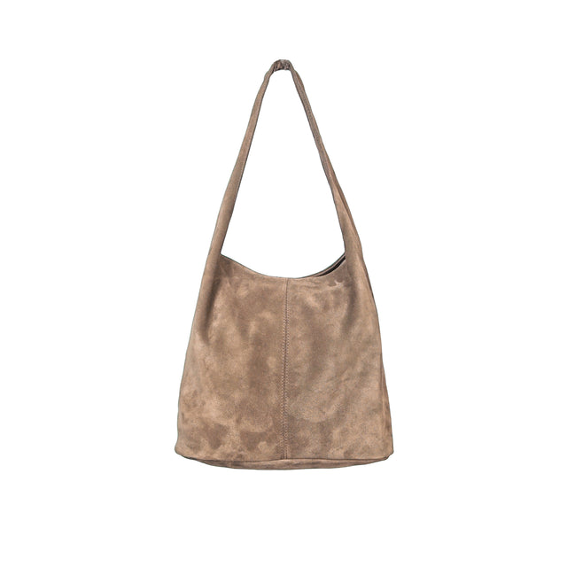 W by Whitemood-Borsa shopper scamosciata - sand