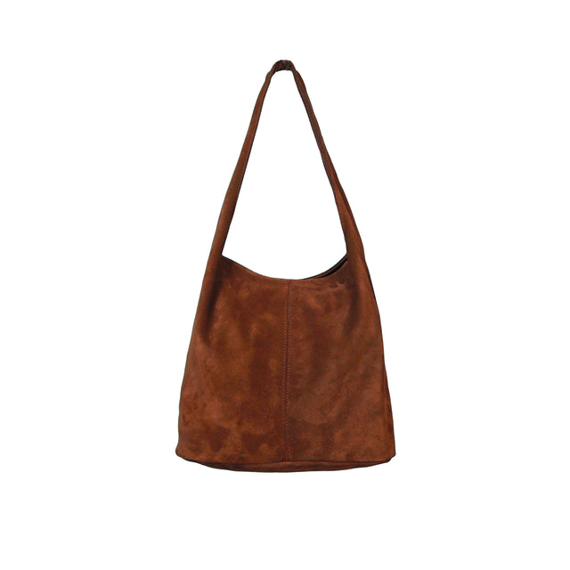 W by Whitemood-Borsa shopper scamosciata - cuoio