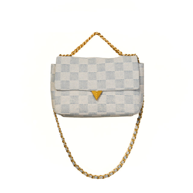 Vicolo-Borsa fantasia quadri - denim