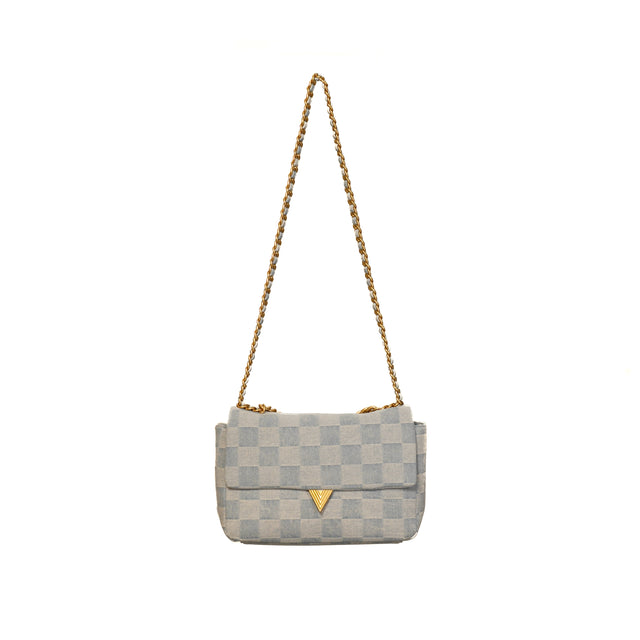 Vicolo-Borsa fantasia quadri - denim