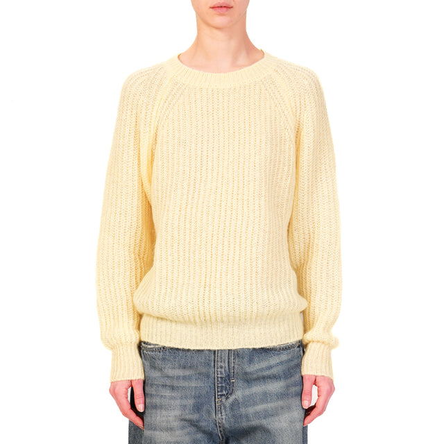 Alley-Ribbed Mohair Sweater - Mimosa