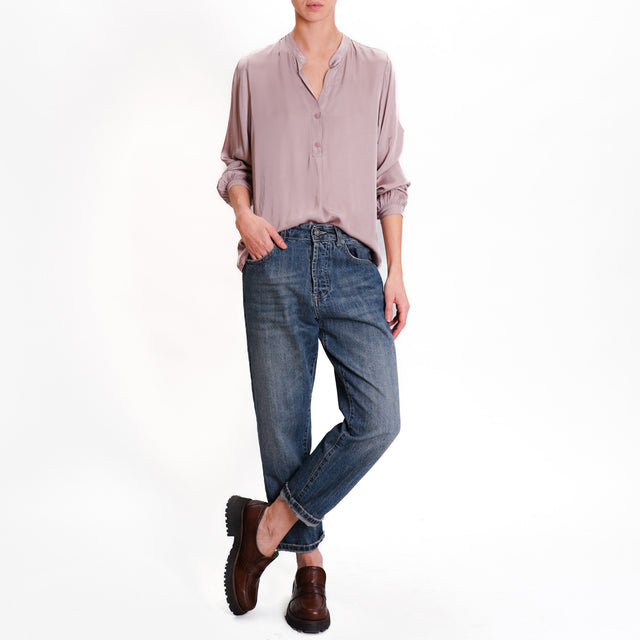 Dixie-Chester satin shirt - mauve