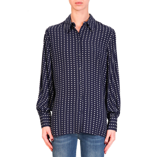 Dixie-Polka Dot Shirt - Blue