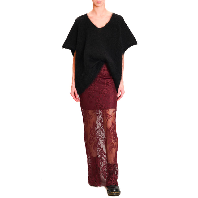 Dixie Lace Skirt - Wine