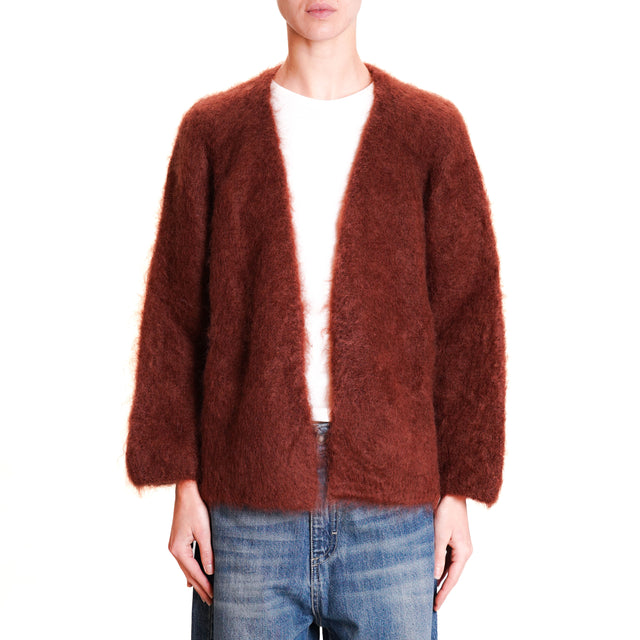 Dixie-Cardigan mohair - coffee