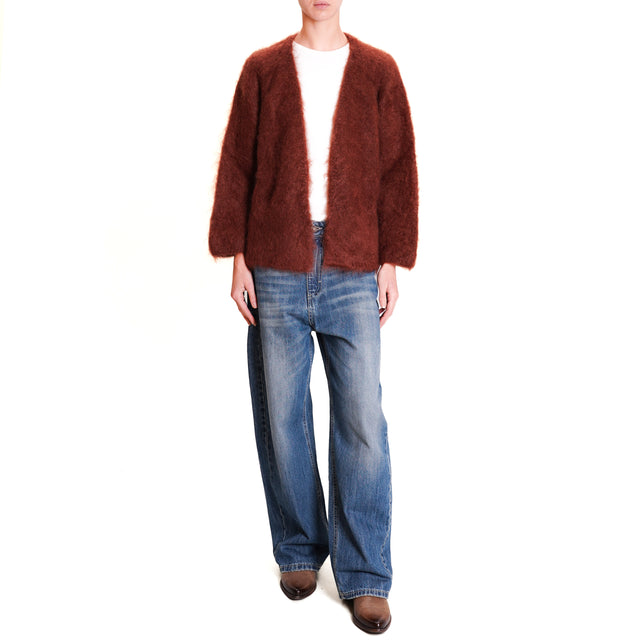 Dixie-Cardigan mohair - coffee