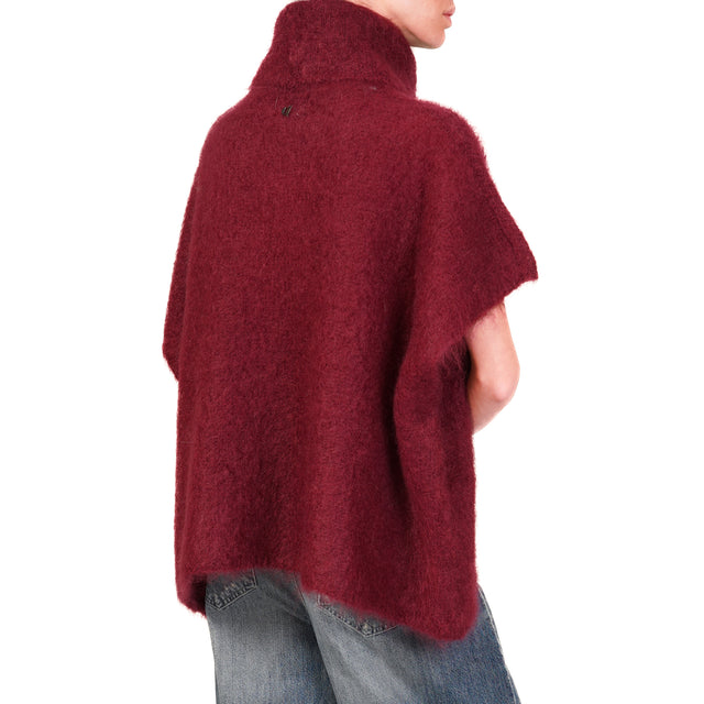 Dixie-Maglia collo alto mohair - Bordeaux