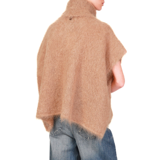 Dixie-Maglia collo alto mohair - camel