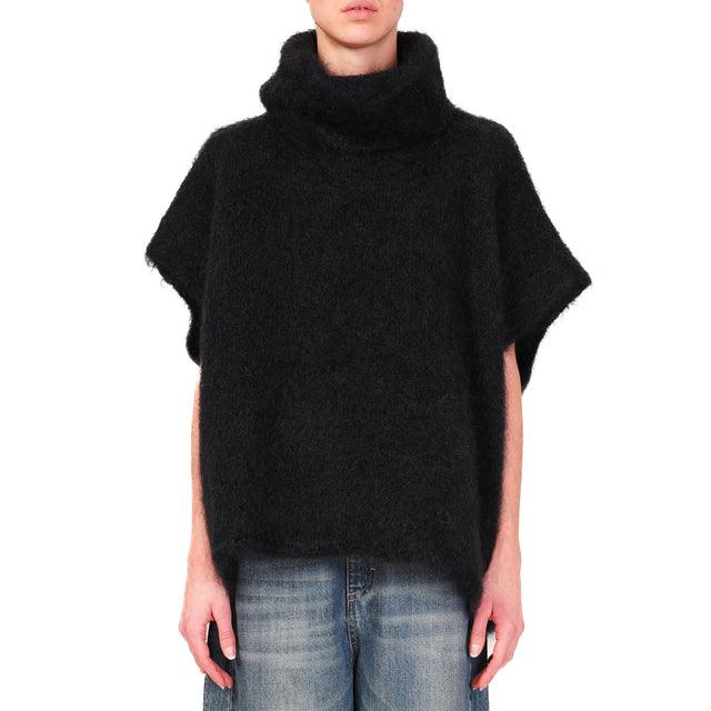 Dixie-Maglia collo alto mohair - nero