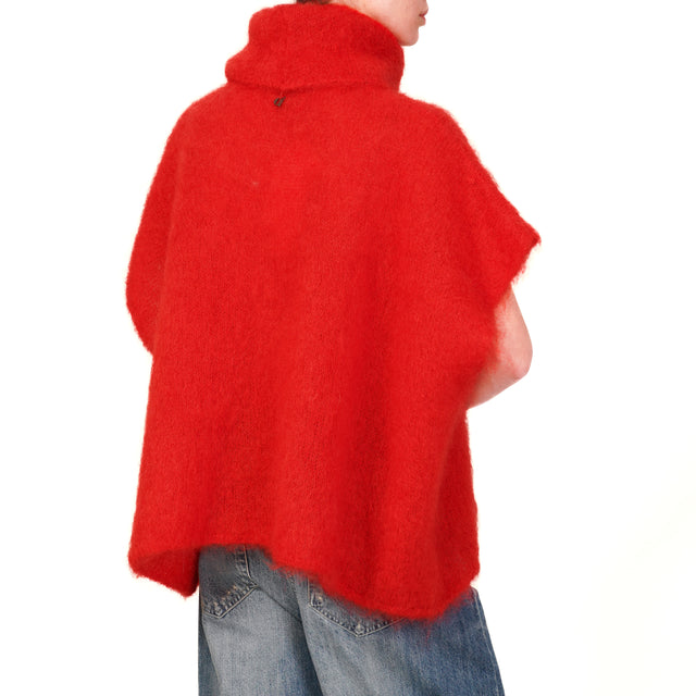 Dixie-Maglia collo alto mohair - rosso