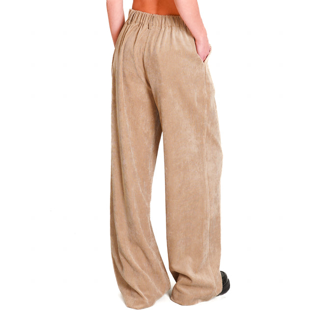 Dixie-500 line velvet trousers - camel