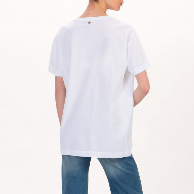 Souvenir-T-shirt con orsetto - Bianco