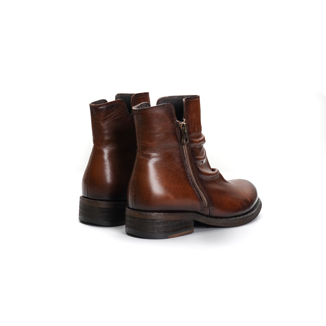 Felmini-Low side zip boot - cigar