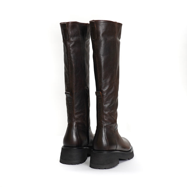 Felmini-High leather boot - dark brown