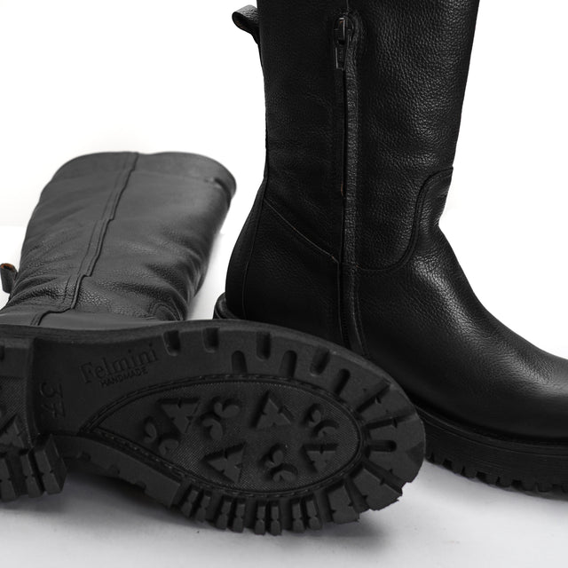 Felmini-High leather boot - black