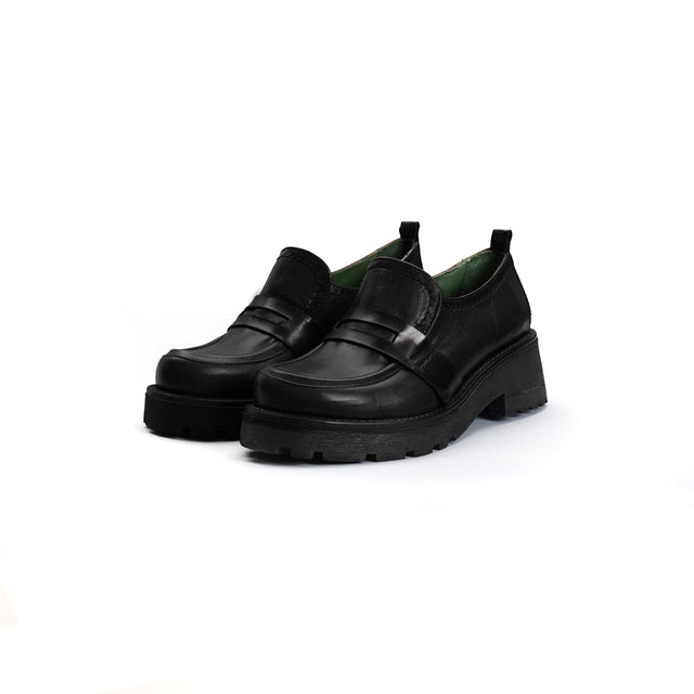 Felmini-Leather Moccasin - Black