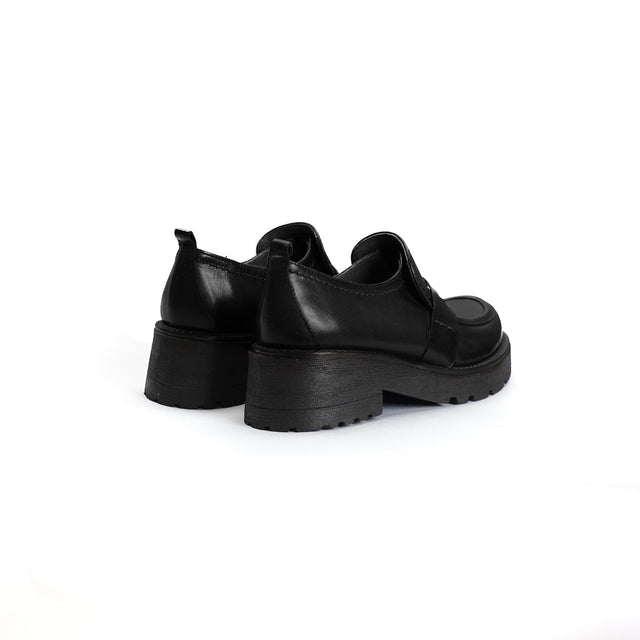 Felmini-Leather Moccasin - Black