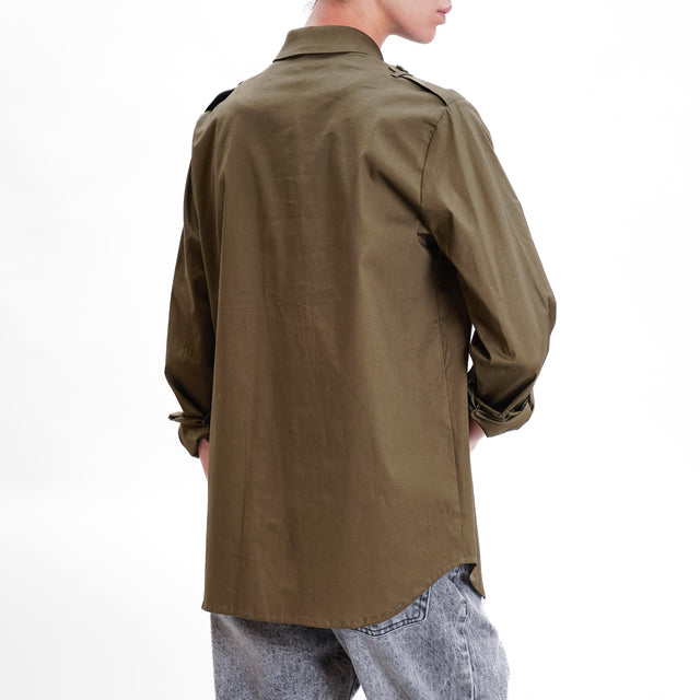 Haveone-Camicia con applicazioni - militare