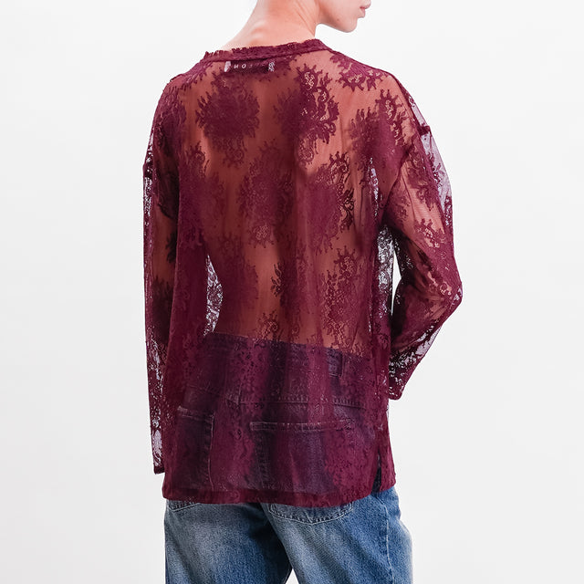 Haveone-Lace Blouse Side Slits - India