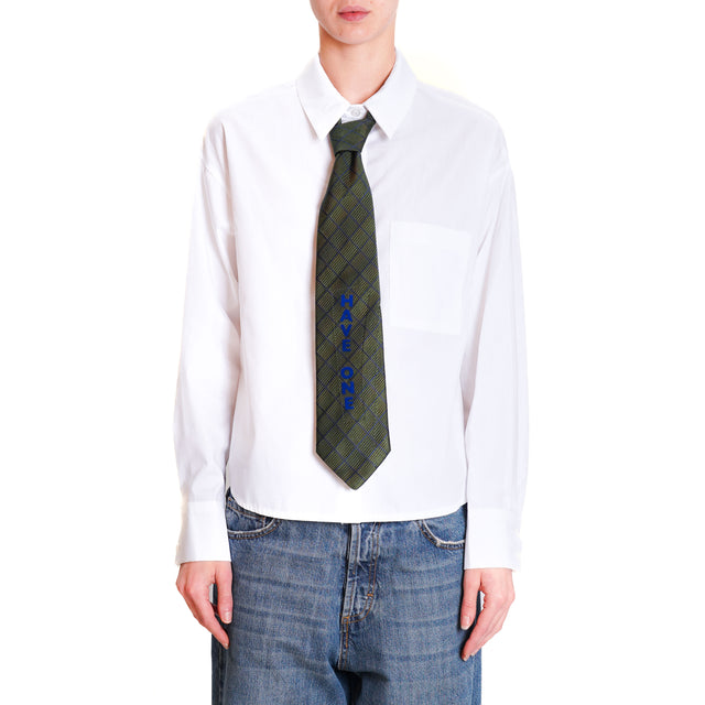 Haveone-Shirt with tie - white/military