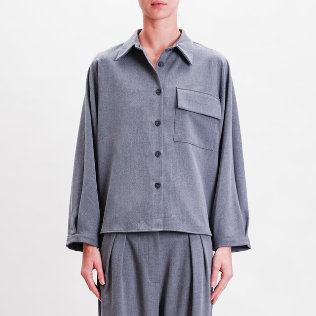 Haveone-Bat Sleeve Shirt - Grey