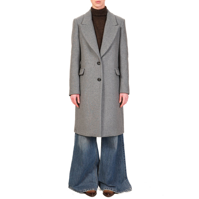 Haveone-Cappotto dritto 2 bottoni - grigio