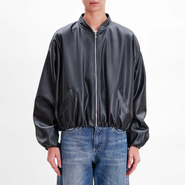 Haveone-Bomber similpelle - nero