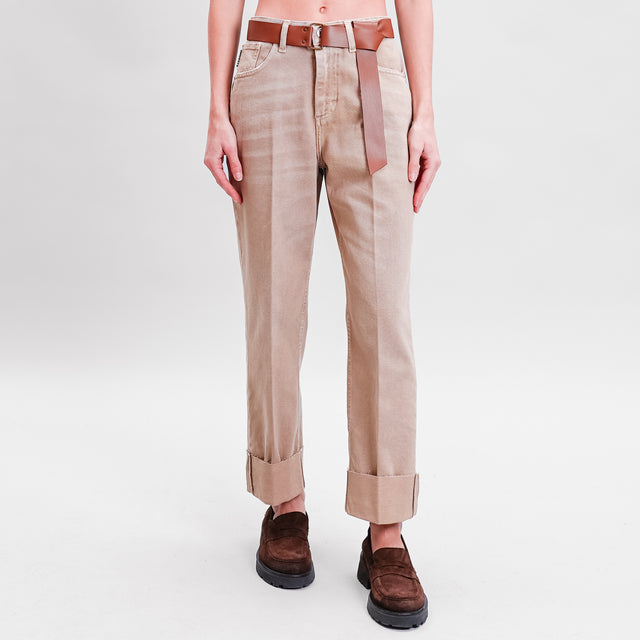 Haveone-Jeans MANDY cotone drill stone wash - beige