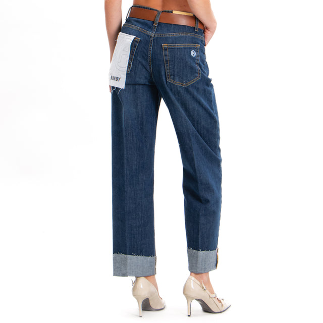 Haveone-Jeans taglio vivo con cintura - denim