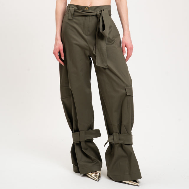 Haveone-Pantalone cargo con fusciacca - militare