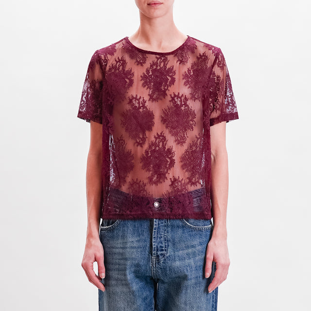 Haveone-Lace Half Sleeve Blouse - India