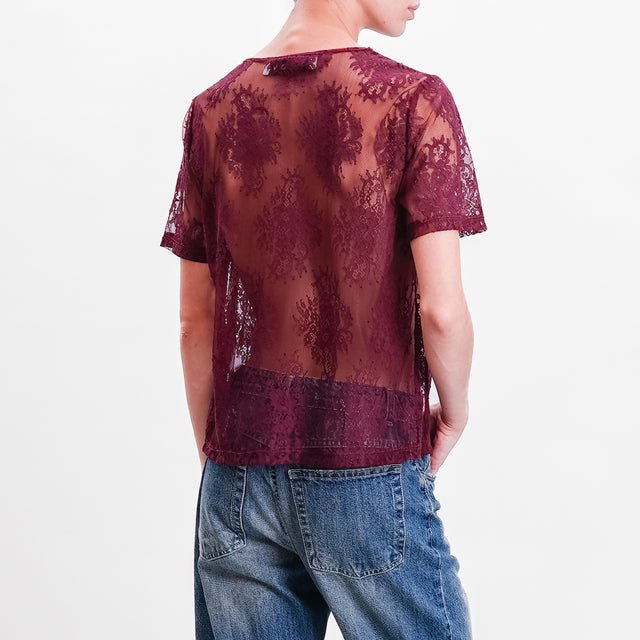 Haveone-Lace Half Sleeve Blouse - India