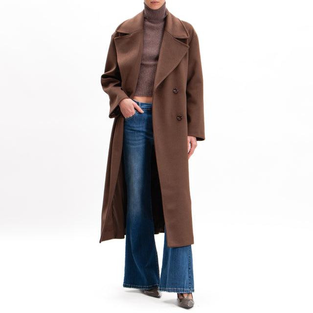 Imperial-Double-breasted coat - brown